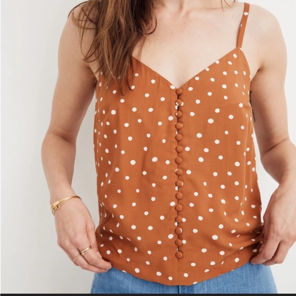Madewell Rust Polka Dot Camisole Size 0